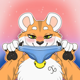 clothing female gesture half-closed_eyes inviting inviting_viewer narrowed_eyes presenting smile smiling_at_viewer solo sparkles suggestive suggestive_gesture underwear khramchee felid feline mammal pantherine 1:1