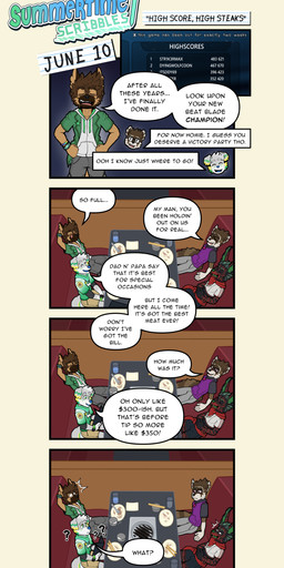 anthro athletic clothed clothed_anthro clothed_male clothing dialogue eyebrow_through_hair eyebrows eyewear fully_clothed fully_clothed_anthro fully_clothed_male glasses hair male muscular muscular_young text translucent translucent_hair young frostedchase fenrir_(frostedchase) joshua_(frostedchase) max_(frostedchase) spritz_(frostedchase) canid canine canis domestic_dog german_shepherd herding_dog hybrid jackal mammal pastoral_dog procyonid raccoon wolf comic english_text hi_res