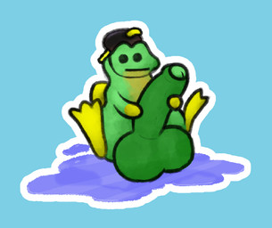 balls beady_eyes big_balls big_butt big_penis blank_expression blue_background butt countershade_torso countershading darkened_genitalia darkened_penis erection feral flippers foreskin genitals glans green_body huge_balls huge_penis humanoid_genitalia humanoid_penis looking_at_viewer male outline penis penis_grab puddle quadruped scuba_gear simple_background sitting small_but_hung snorkel solo water white_outline pincoosh earthbound_(series) nintendo save_frog amphibian frog