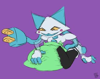 4_fingers anthro big_diaper biped blue_body blue_ears blue_mouth blue_tail chibi clean_diaper clothed clothing cord_tail diaper diaper_fetish energy_arms eyelashes female fingers footwear green_diaper kneeling long_tail machine multicolored_body no_eyebrows pink_cheeks purple_background rubbing_diaper shoes simple_background solo tail text two_tone_body wearing_diaper white_body yellow_sclera m3g4 deltarune undertale_(series) tasque_manager darkner robot 2025 artist_name dated digital_media_(artwork) flat_colors hi_res sketch