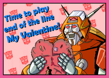 5_fingers autobot bandage black_outline blue_text brown_facial_hair brown_mustache candy dessert facial_hair fingers food gum heart_symbol holding_card holidays horn machine male mustache no_pupils on_model open_mouth outline pink_background simple_background solo text valentine's_day_card mightyfilm hasbro takara_tomy transformers valentine's_day wreck-gar wreck_gar humanoid robot 2017 dialogue_in_description english_description english_text hi_res