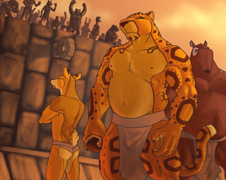 athlete audience bulge butt cervine chubby crossed_arms crowd deer eclipsewolf feline jaguar loincloth male mayan muscles nipples ollamaliztli sports stomach stone_wall sunset tapir underwear warm_colors
Rating: Safe
Score: 7
User: BasedDook
Date: January 13, 2013
