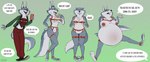 3_toes 4_fingers anthro areola areola_slip bell belly big_belly big_breasts bottomwear breasts brown_eyes clothed clothing dialogue feet female fingers footwear fur genitals grey_body grey_fur grey_tail harness holidays huge_belly hyper hyper_belly hyper_pregnancy legband looking_at_viewer motion_lines multicolored_body multicolored_fur nipples offscreen_character open_mouth pants paws pregnant pussy rapid_pregnancy shoes sitting soles solo speech_bubble standing tail teeth text thighband toes tongue topwear two_tone_body two_tone_fur two_tone_tail white_body white_fur white_tail tauttum christmas illumination_entertainment sing_(movie) porsha_crystal canid canine canis mammal wolf artist_name english_text hi_res