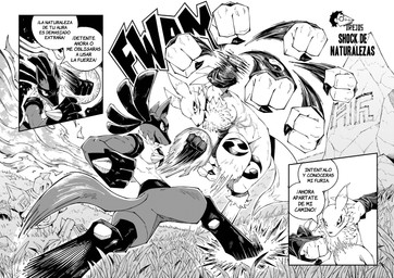 3_fingers abs action_pose angry anthro arm_tuft armwear athletic aura battle biceps big_breasts biped black_body black_claws black_fur black_nose black_sclera breasts bridal_gauntlets butt cheek_tuft chest_tuft claws clothed clothed/nude clothing countershade_torso countershading curvy_figure deltoids dialogue double_tomoe duo ears_back ears_up facial_markings facial_tuft female fight fingers fist fur fur_markings grass head_markings ink jumping larger_female leg_markings logo long_ears long_tale looking_at_another looking_down looking_up male markings mask_(marking) motion_lines muscular muscular_female muscular_male navel neck_tuft nude onomatopoeia outside paws pecs pivoted_ears plant pose punch raised_leg rock running shoulder_tuft simple_background size_difference sky smaller_male sound_effects spikes spread_legs spreading text thick_thighs thigh_markings tomoe_(symbol) triceps tuft tuft_ears white_background white_body white_countershading white_fur wide_hips yin_yang trejoshurtado bandai_namco digimon nintendo pokemon digimon_(species) generation_4_pokemon generation_5_pokemon golurk lucario pokemon_(species) renamon absurd_res artist_logo artist_name black_and_white comic crossover greyscale hi_res monochrome shaded spanish_text translated