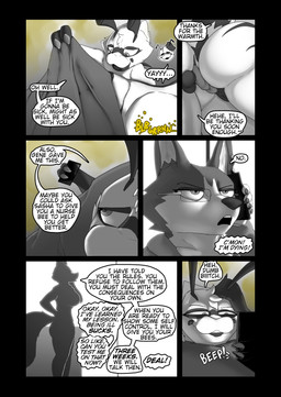 2_fingers 5_fingers antennae_(anatomy) anthro back_wings balls bed bedding big_butt blanket bloated bodily_fluids business business_attire business_suit businesswear butt calling calling_for_help cellphone claws clothed clothed_anthro clothed_female clothing dialogue electronics eyewear fart fart_cloud female fingers from_behind_position fully_clothed fully_clothed_anthro fully_clothed_female furniture gas genitals glasses group ill male male/female nails nude nude_anthro nude_female nude_male penis phone phone_call profanity rumbling_stomach sex smartphone speech_bubble spoon_position spooning suit sweat sweatdrop text trio vulva wings soomir heather_(soomir) hectar_(soomir) sasha_(soomir) arthropod bee canid canine canis domestic_dog husky hymenopteran insect mammal nordic_sled_dog spitz absurd_res comic digital_media_(artwork) english_text hi_res monochrome