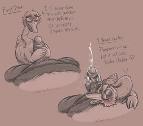anthro bashful beak bedroom_eyes belly big_belly big_penis blush bodily_fluids both_hands_on_penis brown_background cheek_tuft crows_feet cum cum_on_hand cum_on_penis cumshot dialogue duo ejaculation encouragement facial_tuft feather_hands feather_tuft feathered_wings feathers foreskin fur genital_fluids genitals hand_on_belly hand_on_penis handjob head_on_belly heart_after_text heart_symbol laying_on_partner leaking_cum long_neck looking_at_another looking_at_partner male male/male motion_lines multicolored_body multicolored_fur narrowed_eyes orgasm overweight overweight_male penile penis romantic romantic_couple seductive sex shy simple_background size_difference tail tail_feathers text thick_thighs tuft two_tone_body two_tone_fur wings undergreysnest dreamworks kung_fu_panda li_shan_(kung_fu_panda) mr._ping anatid anseriform anserine avian bear bird giant_panda goose mammal 2024 dated english_text monochrome sequence signature sketch watermark