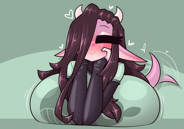 big_breasts blush breasts brown_hair female hair heart_symbol horn huge_breasts long_hair solo tail tail_motion tailwag unsigned limebreaker mythology rose_(limebreaker) dragon humanoid mythological_creature mythological_scalie scalie hi_res