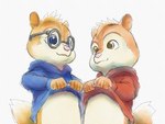 anthro duo male male/male on_model young apluss alvin_and_the_chipmunks alvin_and_the_chipmunks_(live-action) alvin_seville simon_seville chipmunk ground_squirrel mammal rodent sciurid 4:3 brother_(lore) brothers_(lore) sibling_(lore)