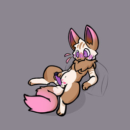 anthro blush blushing_profusely female fur masturbation nude null null_stimulation sex_toy simple_background solo tail vibrator cupoflavender mammal 1:1 digital_media_(artwork)