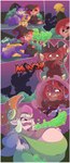 after_vore belly big_belly breasts clothing costume devil_costume female female_pred female_prey group holidays huge_belly night oral_vore outside overweight text vore witch_costume malachi21148 halloween nintendo splatoon cephalopod inkling marine mollusk 2019 absurd_res comic hi_res