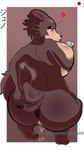 9:16 absurd_res anthro anus aroused awesomemazda04 beastars big_breasts big_butt blush bodily_fluids breast_squish breasts brown_body brown_fur brown_nose butt canid canine canis crouching digital_media_(artwork) disappointed eating embarrassed female food fur genital_fluids genitals gradient_eyes hand_on_butt heart_symbol hi_res huge_breasts japan_flag japanese_text juno_(beastars) legoshi_(beastars) lips mammal multicolored_body nationality nude photo pussy sad sandwich_(food) side_view simple_background solo spread_butt spreading squish tail tears text two_tone_body vaginal_fluids wolf
