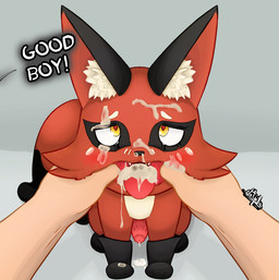 after_oral after_sex animal_genitalia animal_penis bestiality black_body black_fur bodily_fluids boots bubble clothing cum cum_bubble cum_drip cum_from_nose cum_in_mouth cum_in_nose cum_inside cum_on_face dripping duo feral finger_in_mouth first_person_view footwear fur genital_fluids genitals good_boy hand_on_mouth heart_eyes heart_symbol human_on_feral inner_ear_fluff interspecies looking_up makeup male male/male male_feral male_human male_on_feral mascara multicolored_body multicolored_fur open_mouth penis pokephilia quadruped red_body red_fur running_makeup running_mascara shoes simple_background sitting tail teeth text tongue tongue_out tuft white_body white_fur white_sclera yellow_eyes majika nintendo pokemon canid canine fox generation_8_pokemon human mammal nickit pokemon_(species) 2026 english_text hi_res signature