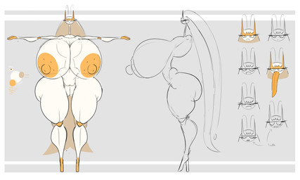 antennae_(anatomy) anthro areola big_breasts big_butt breasts butt female female_anthro genitals huge_breasts huge_hips huge_thighs long_tongue nipples nude open_mouth pokemorph small_waist solo thick_thighs thigh_gap tongue tongue_out vulva wasp_waist white_body wide_hips yellow_areola yellow_eyes yellow_nipples tasteofchoklit nintendo pokemon eggnog_(tasteofchoklit) generation_7_pokemon pheromosa pokemon_(species) ultra_beast 2026 absurd_res digital_media_(artwork) hi_res model_sheet