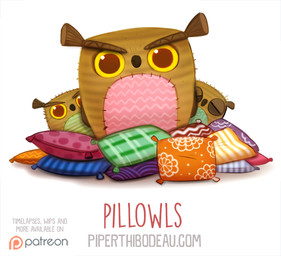ambiguous_gender eyes_closed feral group humor pillow pun red_eyes simple_background sleeping visual_pun white_background yellow_sclera piper_thibodeau avian bird owl digital_media_(artwork) digital_painting_(artwork) painting_(artwork)