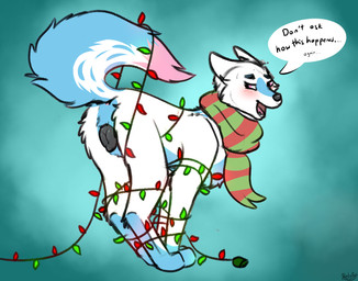 animal_genitalia animal_vulva anus bdsm black_vulva blush bondage bound butt canine_genitalia canine_vulva christmas_decorations christmas_lights entangled feet female feral fur genitals holidays looking_at_viewer looking_back nervous open_mouth pink_anus presenting presenting_hindquarters presenting_vulva simple_background smile solo string_light_bondage string_lights submissive vulva white_body white_fur conditional_dnp heliofox christmas holly_(heliofox) arctic_fox canid canine canis fox mammal true_fox digital_media_(artwork)