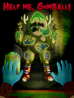 ambiguous_gender anthro antlers blue_body blue_fur bodily_fluids breasts clothing cracks darkness desolate dialogue disembodied_hand duo eyeless featureless_crotch female first_person_view foam food footwear forced front_view fruit fur grope groping_from_behind hand_on_belly hand_on_head hand_reaching holding_arm holding_breast horn horror_(theme) legume navel open_mouth peanut_(food) plant rainbow_liquid restrained sewer sewer_pipe shoes slightly_chubby slime sludge solo sparkles stone_wall tears uncomfortable underground wall_(structure) wristband captain_mooncat cartoon_network the_amazing_world_of_gumball gumball_watterson penny_fitzgerald animate_inanimate doenut ghost humanoid spirit unknown_species 2025 3:4 absurd_res hi_res