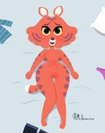 anthro bed breasts female furniture looking_at_viewer mature_anthro nude solo mr_valentine00 paprika_(series) mrs._paprika felid mammal pantherine tiger absurd_res hi_res