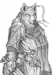 anthro armor belt bracers broadsword brooch celtic celtic_knot chainmail clasp cloak clothing ear_piercing fur knotwork leather male melee_weapon nordic norse piercing robe shirt simple_background solo sword topwear tunic weapon whiskers white_background wind simul kaden_(neopuc) canid canine canis mammal wolf 2010 monochrome signature