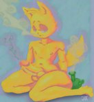 anthro bodily_fluids bong cum cumshot drugs ejaculation genital_fluids genitals male marijuana penis smoke smoke_from_mouth smoking solo thick_penis thick_thighs jakiebean absurd_res hi_res