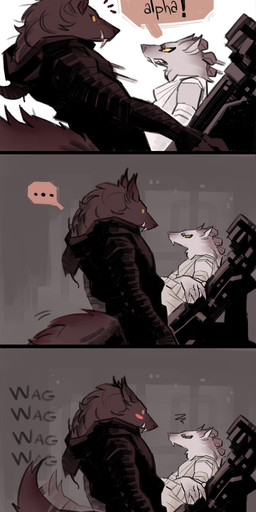 4_panel_comic alternate_species angry anthro blush blush_lines brown_body brown_fur clothed clothed_anthro clothed_female clothed_male clothing crossed_arms dialogue dominant dominant_female dot_eyes duo fangs female fully_clothed fully_clothed_anthro fully_clothed_female fully_clothed_male fur furrification hair humor inner_ear_fluff male male/female mane mane_hair onomatopoeia pivoted_ears pointy_ears prick_ears red_background simple_background simple_eyes sound_effects speech_bubble startled submissive submissive_male tail tail_motion tailwag teeth text tuft tusks unimpressed white_body white_fur yellow_eyes ramen_doodles_art star_wars kylo_ren rey_(star_wars) canid canine canis mammal wolf 2020 absurd_res artist_name colored_sketch comic digital_drawing_(artwork) digital_media_(artwork) english_text hi_res sketch