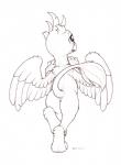 all_fours anus ass_up butt male nude presenting presenting_anus raised_tail solo tail ecmajor friendship_is_magic hasbro my_little_pony mythology gallus_(mlp) avian gryphon mythological_avian mythological_creature hi_res traditional_media_(artwork)