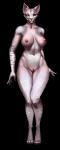 anthro big_breasts breasts butt claws female fur genitals grey_body grey_fur nipples nude pussy simple_background solo stripes thescarletartist felid leopard mammal pantherine 2018 alpha_channel digital_media_(artwork) hi_res