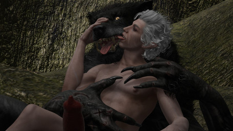 animal_genitalia animal_penis anthro canine_genitalia canine_penis cuddling duo genitals humanoid_pointy_ears male male/male penis pointy_ears lythlune baldur's_gate baldur's_gate_3 larian_studios mythology astarion_(baldur's_gate) canid canine elf human mammal mythological_canine mythological_creature vampire werecanid werecanine werecreature werewolf 16:9 3d_(artwork) digital_media_(artwork) hi_res widescreen