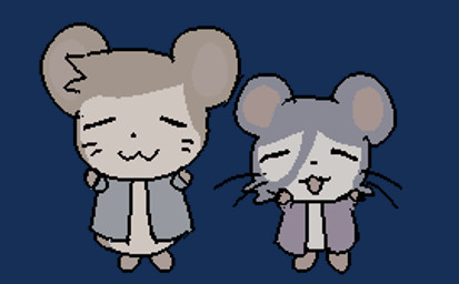ambiguous_gender anthro brown_body brown_fur chibi clothing duo fur jacket simple_background spinning tail toony topwear transparent_background whiskers pupifish clinical_trial angel_martinez lee_smith cricetid hamster mammal rodent 2d_animation aliasing alpha_channel animated digital_media_(artwork) frame_by_frame low_res short_playtime