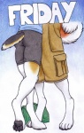 anthro arty_crop canid canine canis colored_pencil_(artwork) comic cover cover_art cover_page disembodied_foot domestic_dog duo english_text feet freckles_(artist) hi_res leg_focus male male/male mammal tail text traditional_media_(artwork)