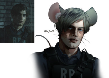 blue_clothing blue_eyes blue_shirt blue_topwear brick_wall bulletproof_vest clothed clothed_humanoid clothed_male clothing eyebrows grey_ears grey_eyebrows grey_hair grey_tail hair humanoidized inner_ear_fluff light lips male pink_inner_ear pink_lips police police_officer police_uniform rat_ears shirt short_hair simple_background solo tail tan_body tan_skin teeth text topwear tuft uniform wall_(structure) whiskers white_background white_inner_ear_fluff chesue00 capcom resident_evil leon_kennedy animal_humanoid humanoid mammal mammal_humanoid murid murid_humanoid murine murine_humanoid rat_humanoid rodent rodent_humanoid 2024 artist_name bust_portrait colored digital_drawing_(artwork) digital_media_(artwork) english_description hi_res lighting portrait redraw reference_image shaded
