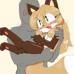 anthro blush blush_lines bridal_carry brown_body brown_fur carrying_another chest_tuft countershade_torso countershading cute_fangs digitigrade duo eye_through_hair faceless_character faceless_male fangs female fluffy fluffy_tail fur gloves_(marking) green_eyes hair heart_symbol leg_markings long_hair male male/female markings open_mouth pawpads paws pink_pawpads pointy_ears prick_ears socks_(marking) tail teeth tongue translucent translucent_hair tuft white_body white_fur aka_leopard conditional_dnp anon averi_(fiddleafox) canid canine fox human mammal red_fox true_fox 1:1 absurd_res hi_res
