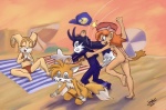 anthro beach breasts dipstick_tail female genitals group male male/female markings on_towel outside penis seaside spiral_eyes tail tail_markings towel violence sambot bandai_namco klonoa_(series) sega sonic_the_hedgehog_(series) cream_the_rabbit klonoa lolo_(klonoa) miles_prower animal_humanoid canid canine domestic_cat felid feline felis fox haplorhine humanoid lagomorph leporid mammal mammal_humanoid monkey monkey_humanoid primate primate_humanoid rabbit 2010 crossover