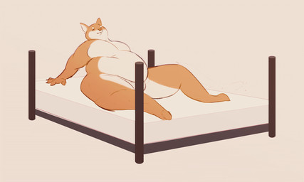 anthro arm_support backward_arm_support bed belly belly_expansion belly_jiggle belly_overhang big_belly broken_bed chubby_cheeks double_chin expansion fat_rolls fatpad fupa fur furniture huge_belly hyper hyper_belly jiggling lounging love_handles lying lying_on_bed male moobs morbidly_obese morbidly_obese_anthro morbidly_obese_male navel nude obese obese_anthro obese_male on_bed open_mouth open_smile overweight overweight_anthro overweight_male smile solo tan_body tan_fur thick_thighs weight_gain wide_hips pearybear canid canine canis domestic_dog mammal shiba_inu spitz 2024 2d_animation 5:3 animated frame_by_frame