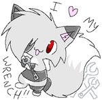 ambiguous_gender anthro black_text chibi fur grey_body grey_fur hair hair_over_eye heart_symbol machine noseless open_mouth open_smile pink_inner_ear red_eyes semi-anthro simple_background smile solo tail text white_background dethtwink domestic_cat felid feline felis mammal robot 2024 aliasing digital_drawing_(artwork) digital_media_(artwork) english_text flat_colors full-length_portrait handwritten_text low_res portrait