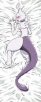 all_fours ambiguous_gender anthro bed bird's-eye_view blush bodily_fluids collar dakimakura drooling feral furniture grabbing_sheets high-angle_view looking_back on_bed open_mouth saliva solo suggestive sweat tongue kokoro-tokoro nintendo pokemon felid generation_1_pokemon legendary_pokemon mammal mewtwo pokemon_(species) 2013 dakimakura_design hi_res