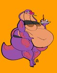 anthro areola birthday_cake blush bodily_fluids bra breasts cake candle clothing countershading dessert female food holding_belly holding_food holding_object holding_plate huge_hips nipples non-mammal_breasts non-mammal_nipples obese obese_female object_in_mouth overweight overweight_female plate purple_body purple_scales scales simple_background snake_hood solo standing sweat sweatdrop under_boob underwear wide_hips yellow_eyes stickface keeshee lamarian reptile scalie snake hi_res