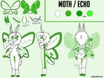 2_fingers 2_toes antennae_(anatomy) anthro feet female fingers fur green_eyes hair insect_wings mane mane_hair multi_arm multi_limb sharp_teeth solo teeth thorax_(body_part) toes white_body white_fur wings azuratheluxray miss_moth arthropod insect lepidopteran luna_moth moth saturniid 4:3 compression_artifacts model_sheet