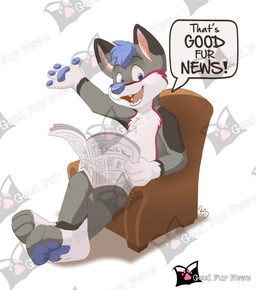 anthro armchair blue_eyes blue_hair blue_nose blue_pawpads chair cheek_tuft chest_tuft crossed_legs facial_tuft fingerpads fur furniture gesture grey_body grey_fur hair holding_newspaper holding_object inner_ear_fluff looking_at_viewer male markings neck_tuft newspaper nude open_mouth open_smile pawpads red_markings short_hair sitting smile solo tuft waving waving_at_viewer white_body white_fur white_inner_ear_fluff young young_anthro young_male pandapaco canid canine mammal absurd_res hi_res