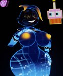 4_fingers anthro areola beakless bib big_breasts black_sclera blue_body breasts female fingers genitals looking_at_viewer machine navel nipples pussy smile solo ultra_custom_night wide_hips yellow_areola yellow_nipples feversfm five_nights_at_freddy's five_nights_at_freddy's_2 five_nights_at_freddy's_ar scottgames cupcake_(fnaf) highscore_toy_chica_(fnaf) toy_chica_(fnaf) animatronic avian bird chicken galliform gallus_(genus) phasianid robot 2022 3d_(artwork) digital_media_(artwork) hi_res