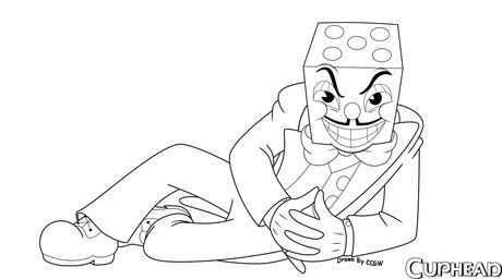 4_fingers biped bottomwear bow_(feature) bow_tie button_(fastener) clothed clothing d6 dice evil_grin facial_hair fingers fleischer_style_toon footwear for_a_head front_view gloves handwear humanoid_hands interlocked_fingers looking_at_viewer lying male markings mustache not_furry on_model on_side pants pencil_mustache pose shoes simple_background smile solo spots spotted_body suit text toony white_background ccgw cuphead_(game) king_dice animate_inanimate humanoid object_head 2017 black_and_white digital_drawing_(artwork) digital_media_(artwork) english_text full-length_portrait hi_res line_art monochrome portrait