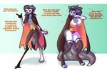 angry anthro before_and_after big_breasts bimbofication blep breast_growth breasts claws cleavage cloak clothed clothing dialogue female fluffy fluffy_tail gay_to_straight gender_transformation gesture growth hand_gesture huge_breasts jabot male mtf_transformation orientation_play outfit_change paws personality_change pointing red_eyes smile solo species_transformation tail text tongue tongue_out topwear transformation unaware_transformation vest wide_hips vigfrid-tf helluva_boss mythology loona_(helluva_boss) stolas_(helluva_boss) canid canid_demon canine demon hellhound mammal mythological_canine mythological_creature owl_demon 3:2 english_text hi_res