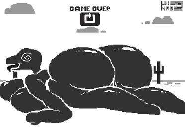 anthro butt female solo leirnabs lewdnabs google google_chrome dinosaur_(google_chrome) dinosaur prehistoric_species reptile scalie animated digital_media_(artwork) pixel_(artwork) pixel_animation