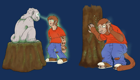 before_and_after biped bipedal_feral blep clothing curse cursed_object dizzy feet feral human_to_feral hypnosis hypnotic_eyes idol_(object) magic male mid_transformation mind_control prehensile_feet sculpture solo species_transformation squean statue stone_sculpture stone_statue toes tongue tongue_out torn_clothing transformation transformation_sequence transformation_through_hypnosis nerdi_serdi haplorhine human mammal monkey primate 7:4 alpha_channel hi_res