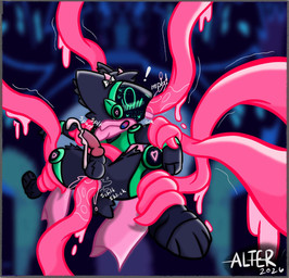anal anal_penetration animal_genitalia animal_penis anthro ball_tuft balls bisexual_pride_colors blush blushing_profusely bodily_fluids bow_ribbon caught_in_the_act clothed clothing cum cum_while_penetrated cumshot detailed_background ejaculation embarrassed fluffy fluffy_tail footwear fur genital_fluids genitals hands-free heart_symbol horn inner_ear_fluff knot knotted_penis lgbt_pride machine male oral oral_penetration partially_clothed patch_(fabric) paws penetration penis pride_colors restrained scarf socks solo tail tentacle_in_ass tentacle_in_mouth tentacle_penetration tentacles tongue tongue_out tuft unusual_bodily_fluids unusual_cum unusual_genital_fluids alternativefoot deltarune undertale_(series) h0p3 bovid caprine goat hybrid mammal protogen hi_res signature