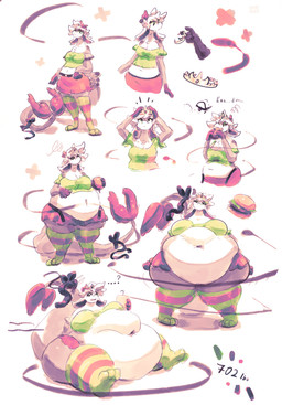 3_toes anthro belly belly_folds belt big_belly biped bottomwear burger clothed clothed_anthro clothed_female clothing container corruption crown cup cursed_object disposable_cup eating ellipsis feet female female_anthro food green_clothing green_shirt green_topwear headgear huge_belly imperial_unit knock-kneed long_tail midriff morbidly_obese morbidly_obese_anthro morbidly_obese_female obese obese_anthro obese_female overweight overweight_anthro overweight_female questioning_ellipsis red_bottomwear red_clothing red_skirt shirt sitting skirt solo standing stated_weight tail text tiara toes topwear weight_gain miluinaoxie azure_(swapsy) ferrin absurd_res english_description english_text hi_res sequence
