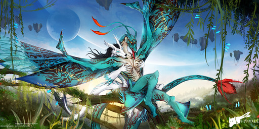 4_eyes anthro athletic athletic_anthro athletic_male biceps black_hair black_markings blue_body blue_eyes blue_stripes blue_tail branch breast_grab breast_play breasts butt claws clothing crystal cuddling duo fangs female floating_island forest forest_background grabbing_partner green_body hair hand_on_breast holding_breast horizon hug leaf leaves_of_grass legwear light light_beam long_ears long_hair looking_at_viewer male markings membrane_(anatomy) membranous_wings multi_eye muscular muscular_male muscular_thighs nature nature_background outside planet plant pose romantic romantic_ambiance romantic_couple scales sitting_on_another sitting_on_tree sky skyscape smile spikes spikes_(anatomy) striped_body stripes sunbeam sunlight sunset tail tail_tuft tan_body teeth thigh_highs thorns translucent translucent_wings tree treetop tuft white_body wings yellow_markings hynvale james_cameron's_avatar mythology hynvale_navayaghale_(hynvale) arthropod beetle canid canine canis dragon elateroid firefly hybrid ikran insect mammal mythological_creature mythological_scalie scalie wolf hi_res pinup