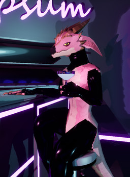 ambiguous_gender anthro clothing cocktail_glass container costume cup drinking_glass glass glass_container glass_cup horn latex latex_clothing looking_at_viewer low_poly nightclub reverse_bunny_costume solo tail tight_clothing kobold_dellarte gavit kobold reptile scalie 3d_(artwork) digital_media_(artwork) hi_res