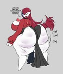 absurd_res ass_clapping big_breasts big_butt breasts butt female gardevoir generation_3_pokemon hair hi_res huge_butt nintendo obese overweight pokemon pokemon_(species) rastacakez red_hair solo thick_thighs twerking