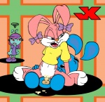 angry anthro balls bodily_fluids clothed clothed_sex clothing cum cum_in_pussy cum_inside erection female genital_fluids genitals group hair intraspecies jealous male male/female on_bottom on_top orgasm penis purple_hair pussy red_eyes reverse_cowgirl_position sex smile jk tiny_toon_adventures warner_brothers yin_yang_yo! babs_bunny lina_(yin_yang_yo!) yang_(yin_yang_yo!) canid canine canis domestic_dog lagomorph leporid mammal rabbit crossover