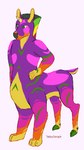 1_horn 2_toes 4_toes 5_fingers arm_markings athletic athletic_male athletic_taur back_markings barefoot big_nose blonde_mane chevron_(marking) claws cloven_hooves colored_fingernails colored_nails countershade_fur countershade_neck countershade_tail countershade_torso countershading dewclaw_hooves digitigrade eye_markings facial_markings featureless_chest feet fingernails fingers forehead_markings fur fur_markings gloves_(marking) green_body green_claws green_eyes green_fur green_hooves green_horn green_mane green_markings green_nails green_nose head_horn head_markings hip_markings hooves horn humanoid_hands leg_markings light_body light_horn light_inner_ear male mane markings multicolored_body multicolored_fur multicolored_horn multicolored_mane multicolored_tail muzzle_(marking) nails neck_markings no_pupils nude orange_body orange_fur orange_markings paws pink_body pink_fur pink_horn pink_markings pink_tail purple_body purple_ears purple_fur purple_tail quadruped red_mane scut_tail sharp_horn short_tail shoulder_markings simple_background smile smooth_horn snout snout_markings socks_(marking) solo standing straight_horn tail tail_markings text three-quarter_view toe_claws toes unguligrade unicorn_horn white_background yellow_body yellow_countershading yellow_fur yellow_horn yellow_inner_ear yellow_markings yellow_tail tabbyseraph mythology tephra_(tabbyseraph) deer deer_taur equid equine felid felid_taur mammal mammal_taur mythological_creature mythological_equine taur unicorn 2019 artist_name colored_sketch digital_drawing_(artwork) digital_media_(artwork) flat_colors full-length_portrait portrait sketch nonbinary_(lore)